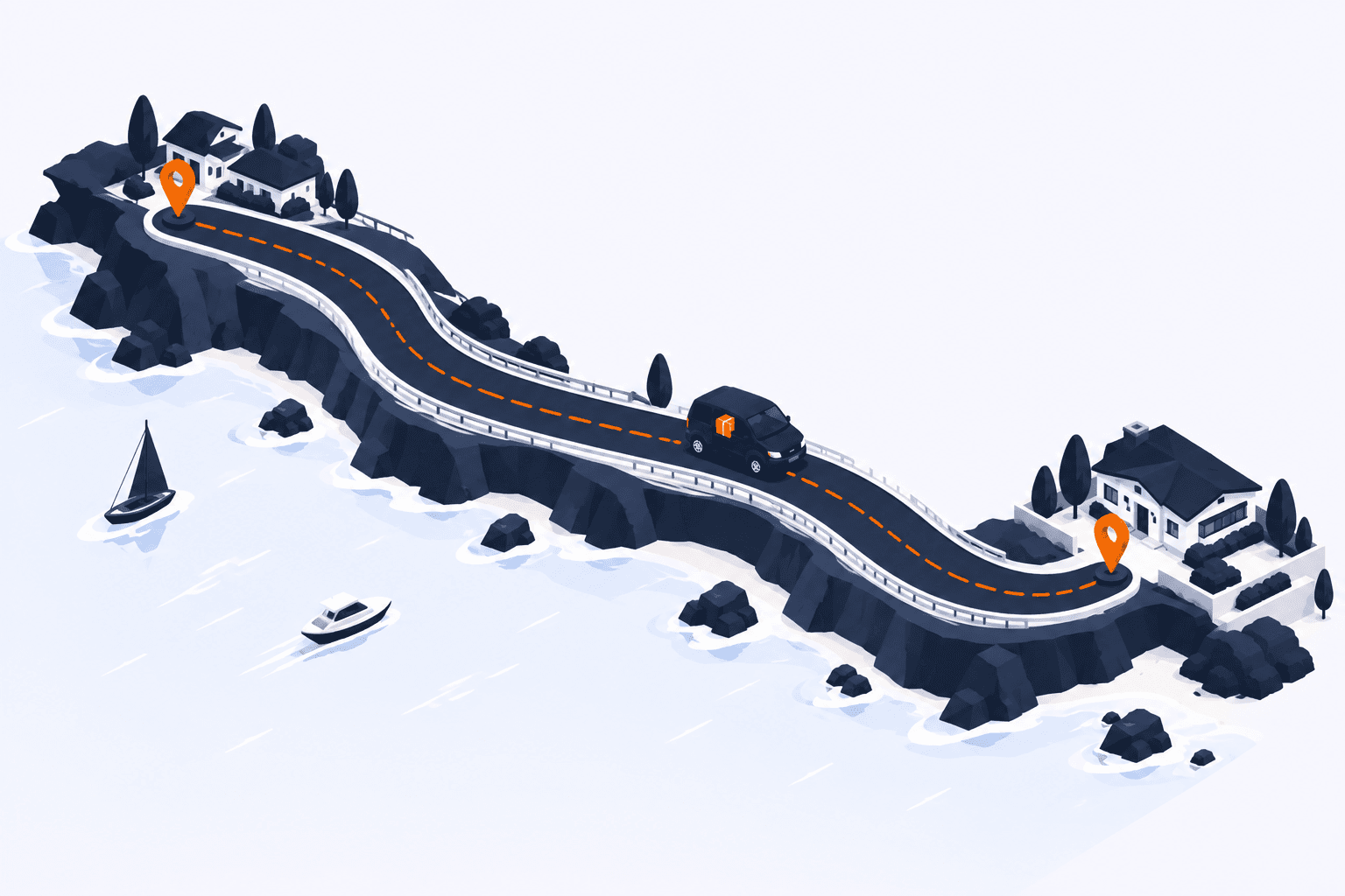 Ilustração do corredor Luanda ↔ Benguela